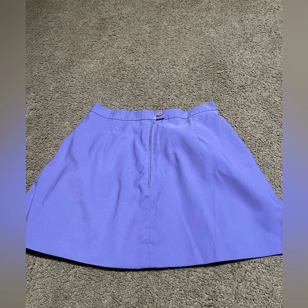 Vintage Adidas Women's Purple Pleated Skirt - Picture 2 of 4